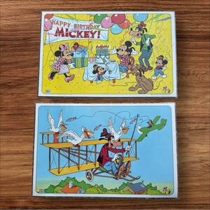 Vintage Pepsi Goofy & Mickey Mouse Placemats - 1978